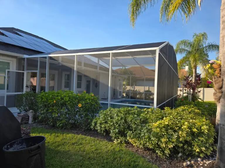 Aluminum frame repair service for screened patio in Central Florida