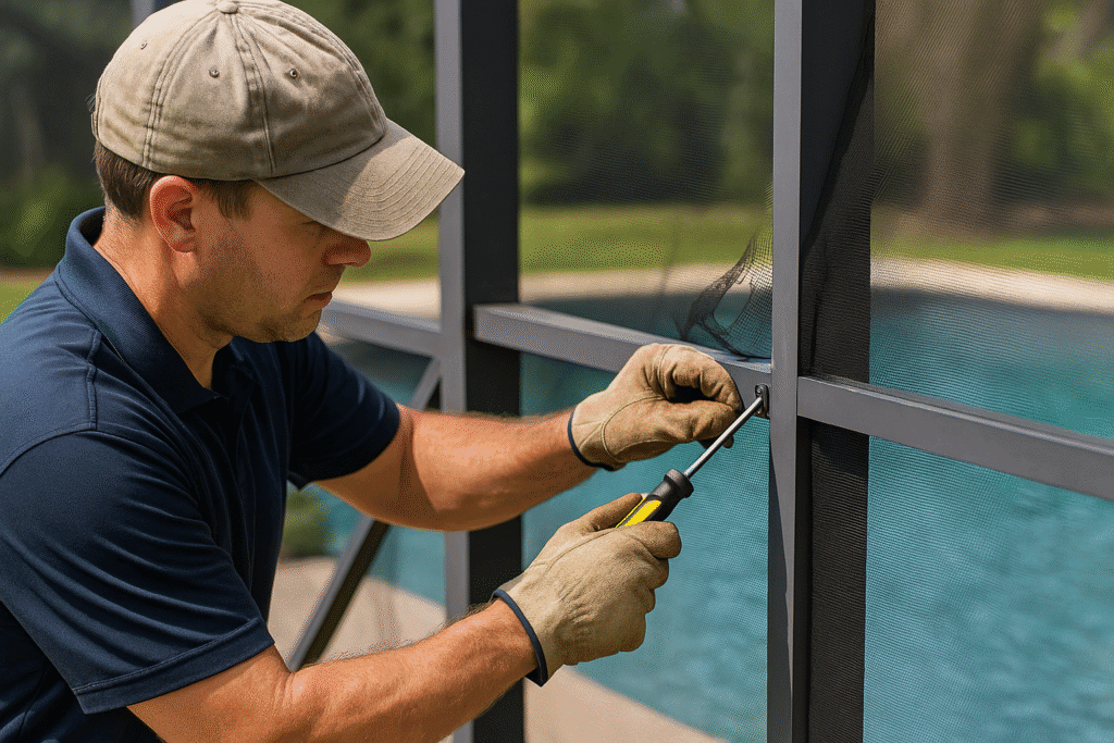 Pool enclosure screen repair cost Florida – GNG Total